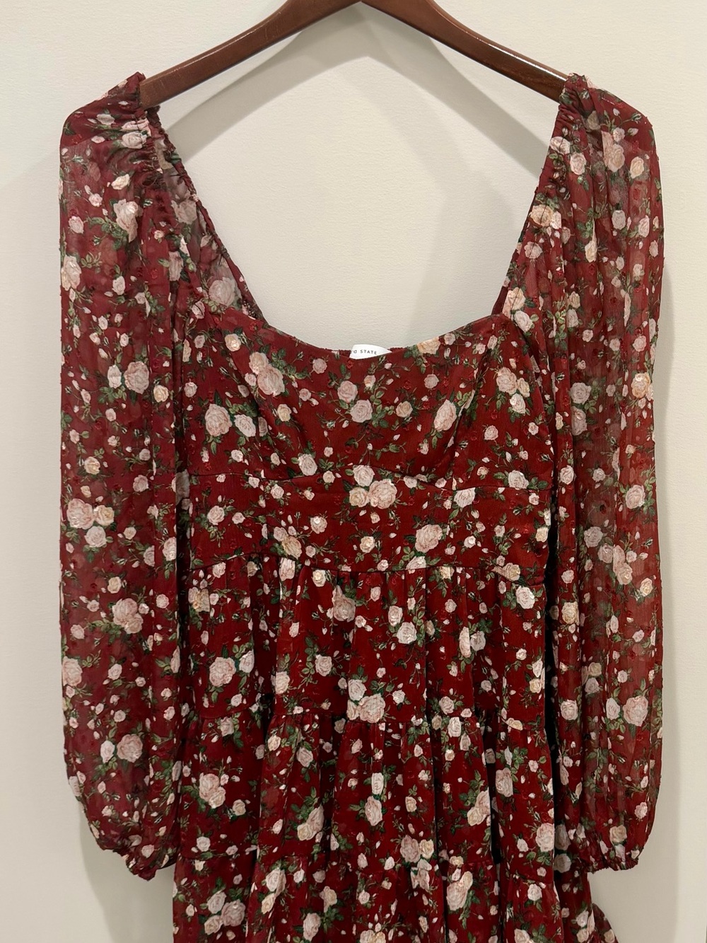 Altar’d State Square-Neck Long-Sleeve dress